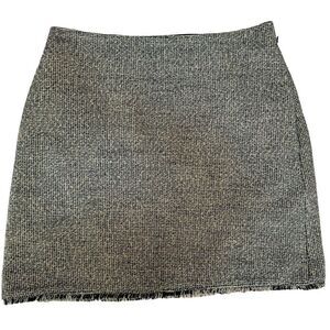 Banana Republic Tweed Pocket Fringe Elegant Work Skirt Size 6